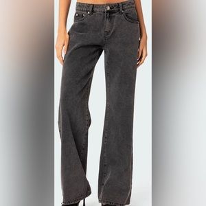NWT! Edikted black washed jeans, low waisted, size XS, super cute & trendy!